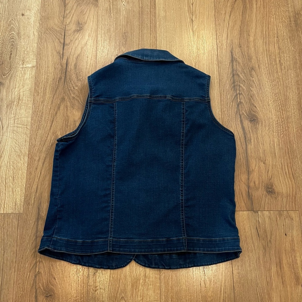 Vintage Stretch Denim Vest - Picture 2 of 5